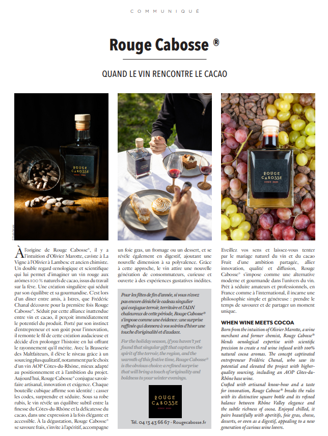 article de COTE magazine parlant de rouge cabosse. 